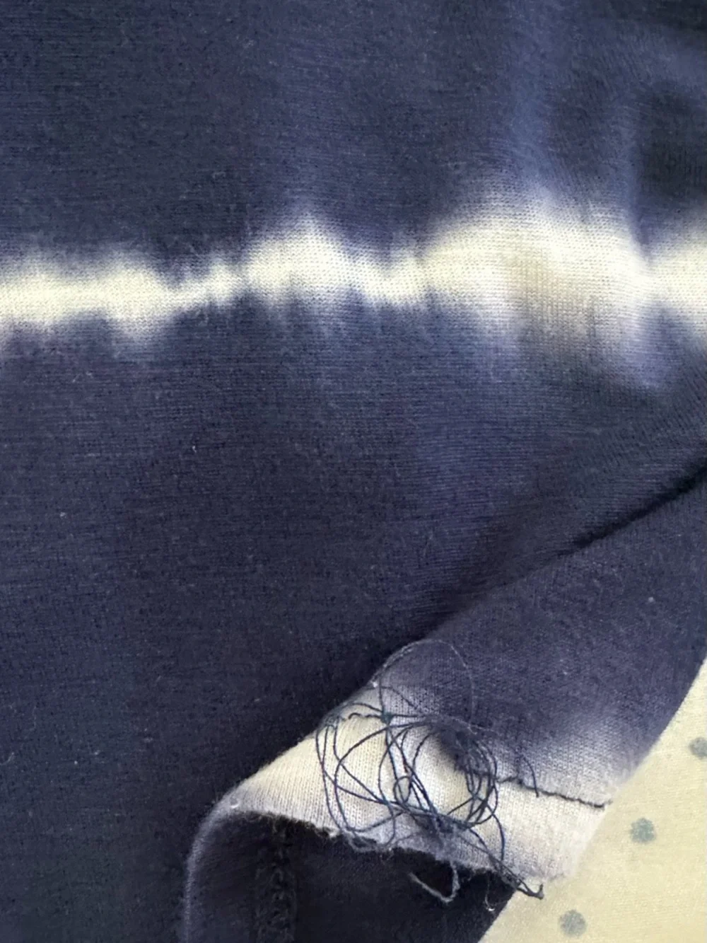 Forever 21 Twist Front Tie Dye Crop Top Blue Long Sleeve Boho Festival - Picture 7 of 7